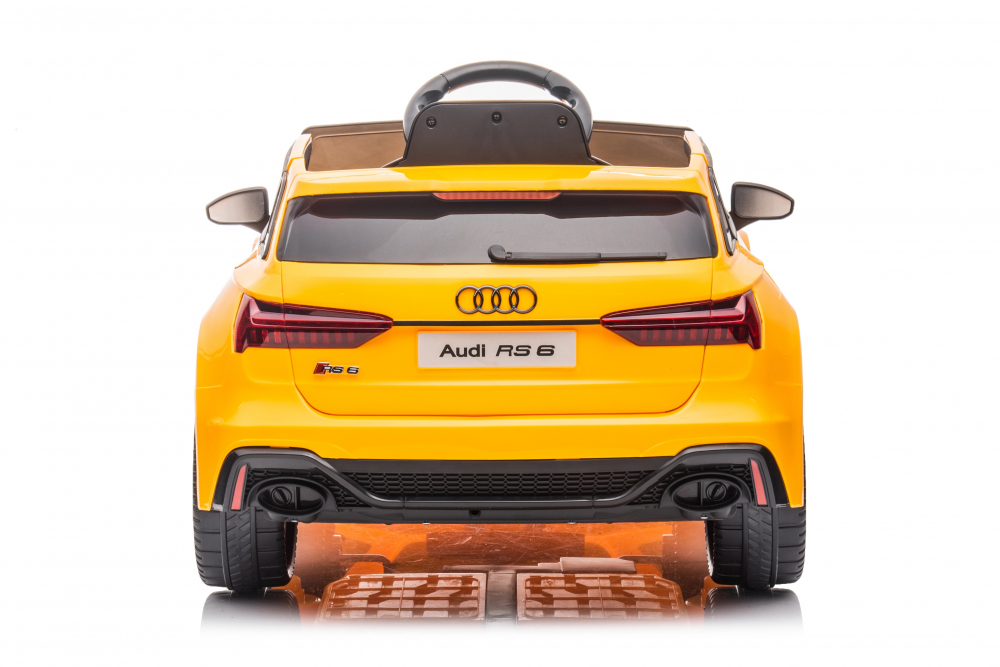 Masinuta Electrica Audi RS6 Yellow cu Telecomanda - imagine 6