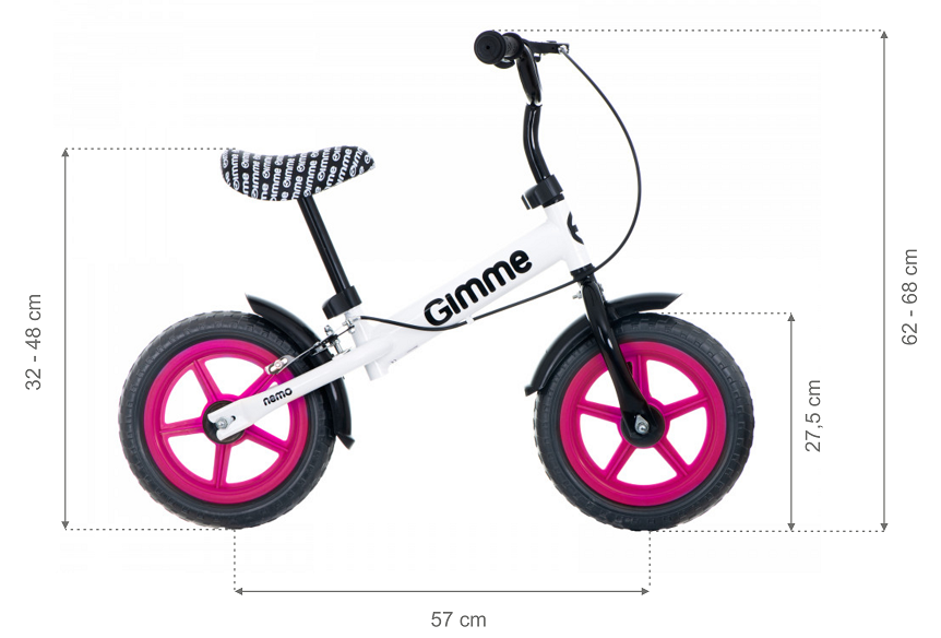 Bicicleta Gimme Nemo Pink - Învăță Echilibrul - imagine 2
