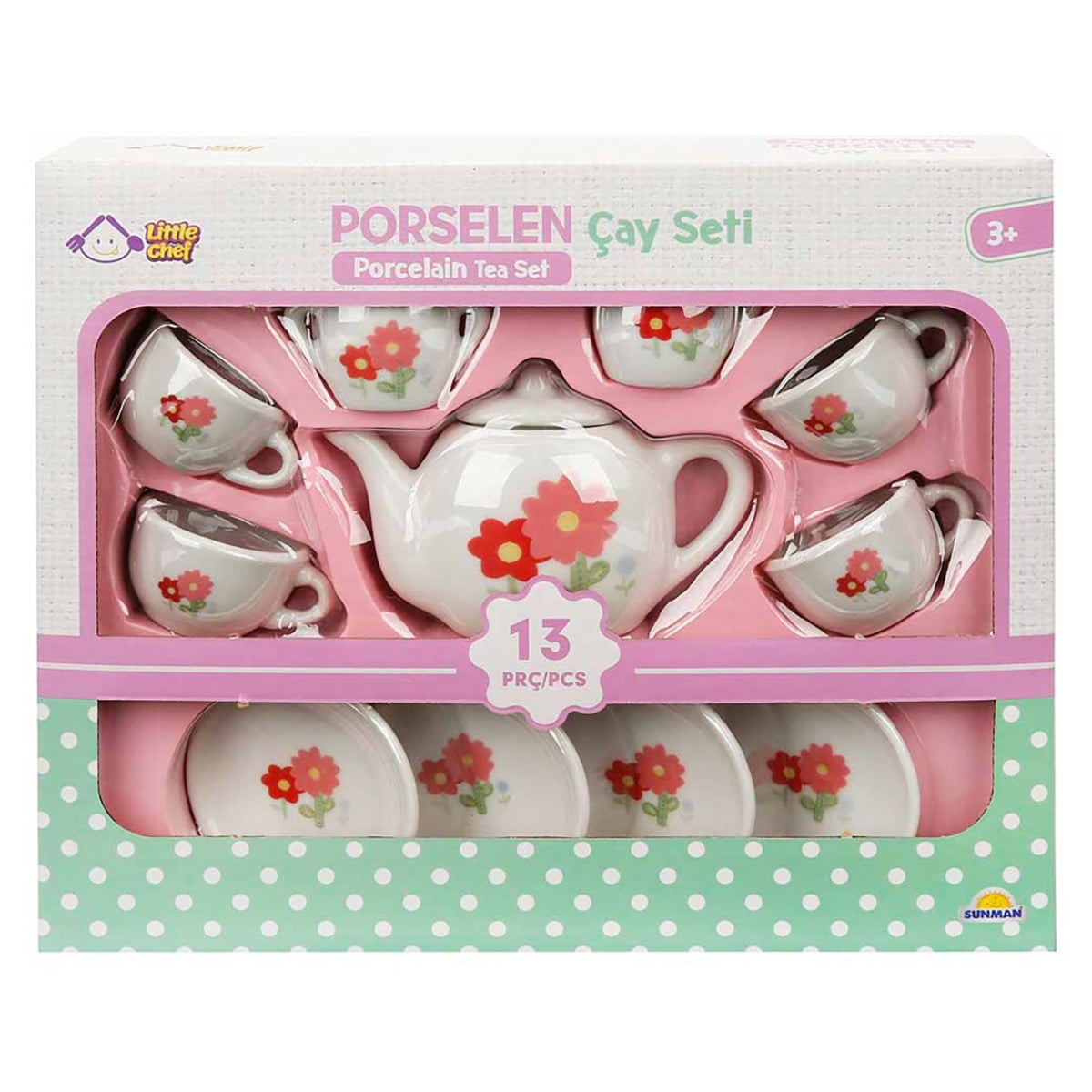 Set Ceai Portelan Little Chef 13 Piese
