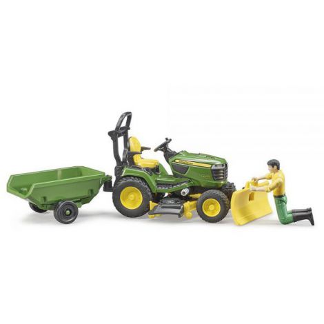 Tractor John Deere cu Remorcă și Grădinar Bruder - imagine 4