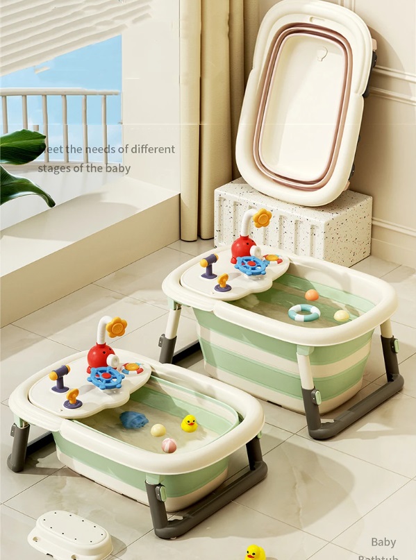 Cădiță Little Mom 3 în 1 Pliabilă cu Masuță - imagine 8