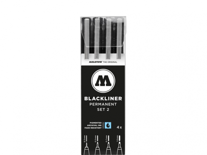 Molotow Blackliner Set 2-4 Bucăți, Desen Tehnic