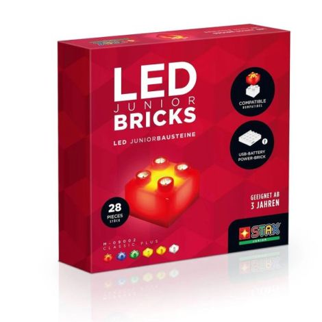Open Brick Stax Junior - Set Construcție cu Lumină 28 piese