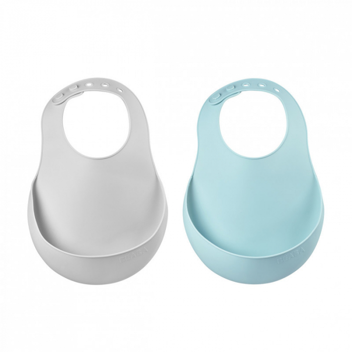 Set 2 Bavete Silicon Beaba Airy cu Buzunar