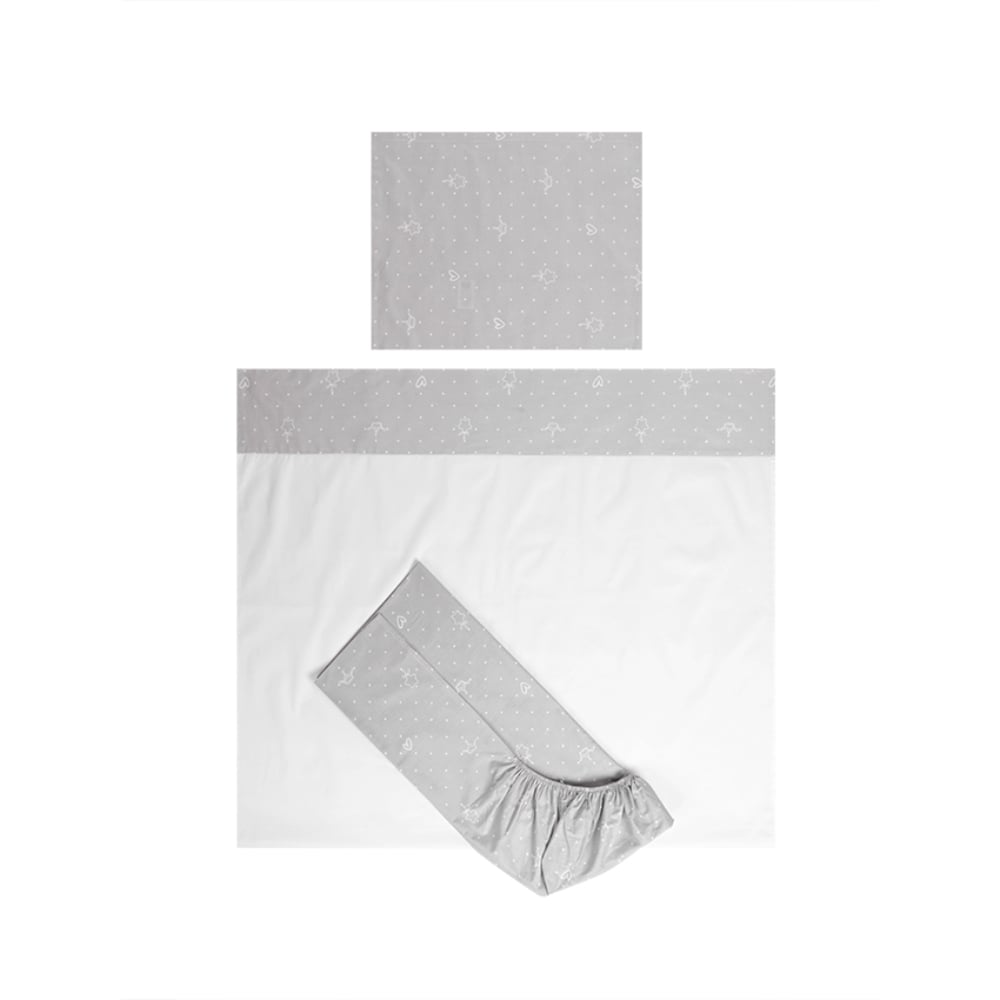 Set Lenjerie Pat Lorelli Bear Grey, Bumbac Ranforce