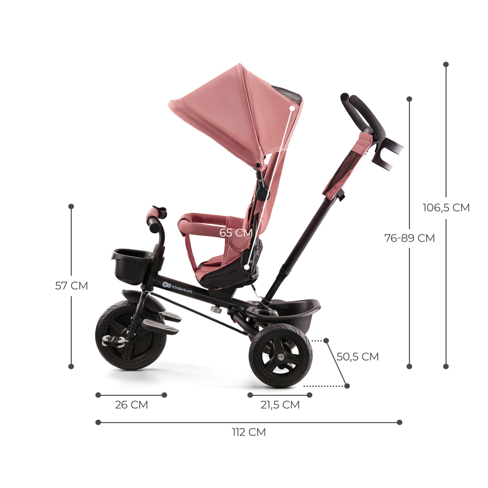 Kinderkraft Aveo - Tricicleta cu rotativ 9luni+ - imagine 3