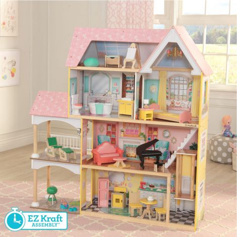Casuta Papusi Lola Mansion Kidkraft 4 Etaje - imagine 12