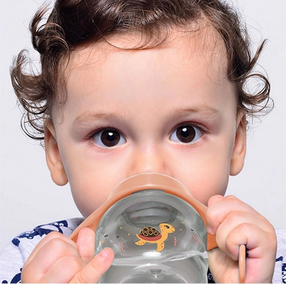 Cana BabyJem Tranzitie 250ml Turtle Portocaliu - imagine 5