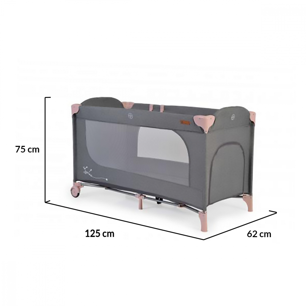 Patut pliabil Cangaroo SkyGlow Pink, 1 nivel - imagine 8