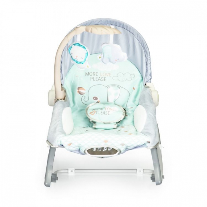 Balansoar 3 in 1 Ecotoys Elefant cu Vibrații