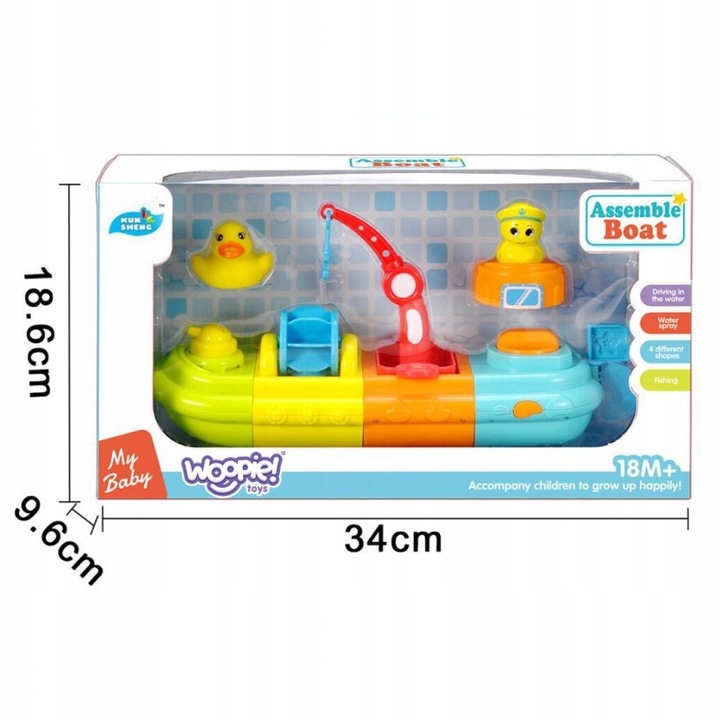 Matadi Woopie Boat - Jucarie baie cu macara - imagine 4