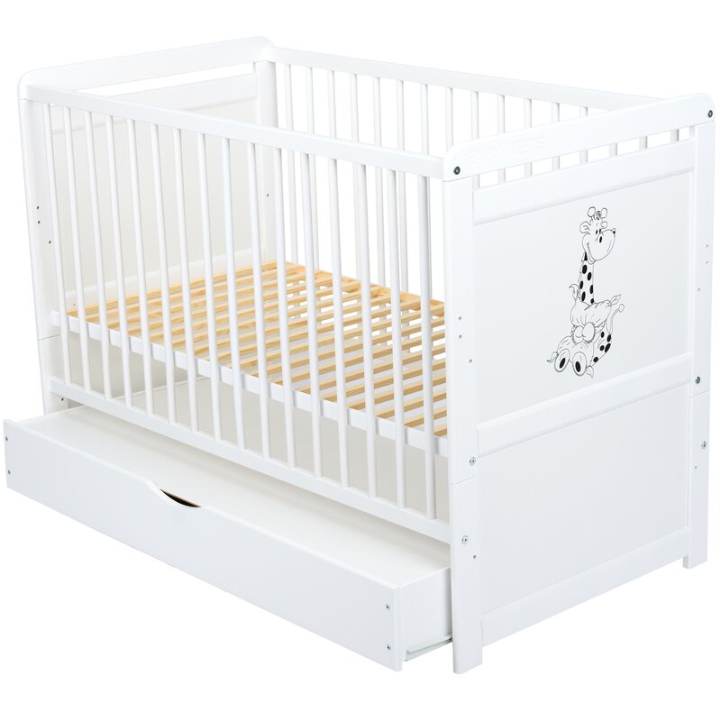 Patut Babyneeds Nadia II Girafa 120x60 cu Sertar - imagine 6