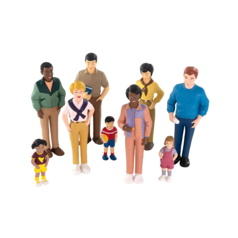 Miniland Set 9 Figurine Familie Diversitate - imagine 2
