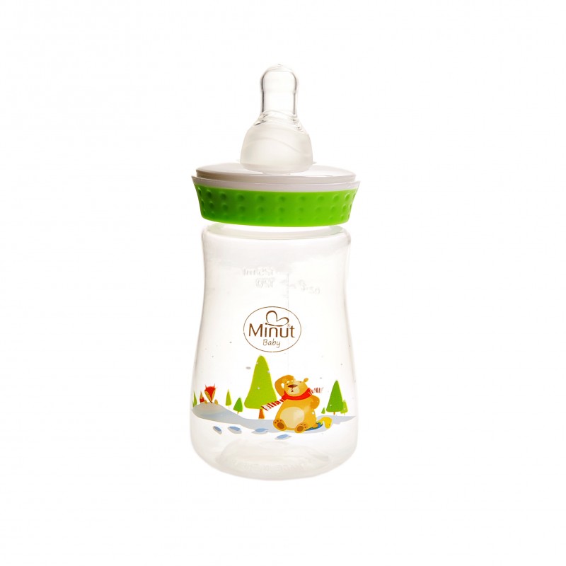 Biberon Minut Baby Ursul Pacalit, 125 ml, 0+