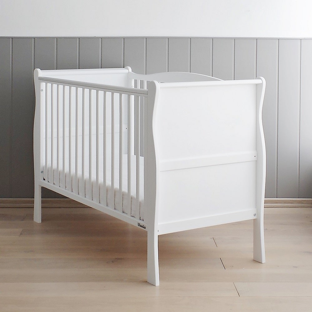 Patut Woodies Alb 120x60 cm, Saltea Reglabila - imagine 8