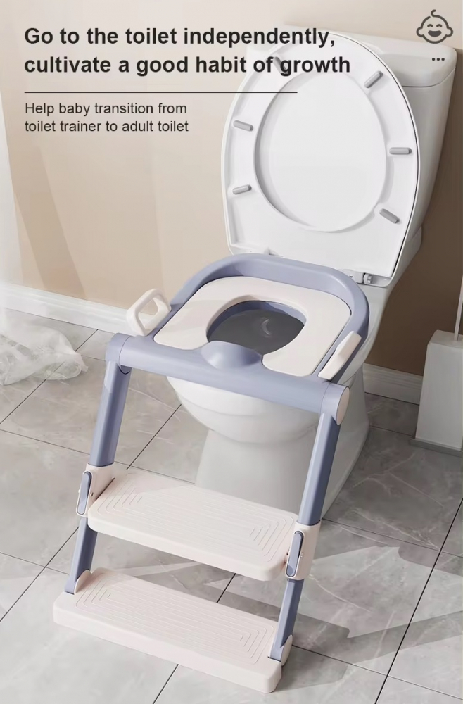 Reductor Toaleta Little Mom Pliabil cu Scară - imagine 10