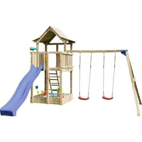 Spatiu de Joaca Blue Rabbit Pagoda cu Tobogan