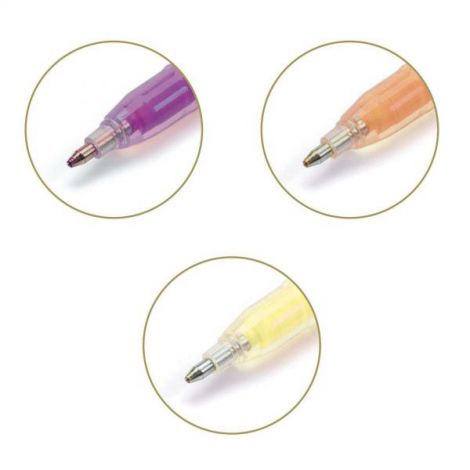 Set fluo roll-gel Djeco, 6 culori combinate - imagine 2