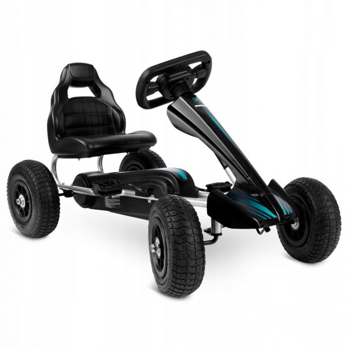 Kart Pedale Ricokids RK-591 Negru | Roti Gonflabile - imagine 9