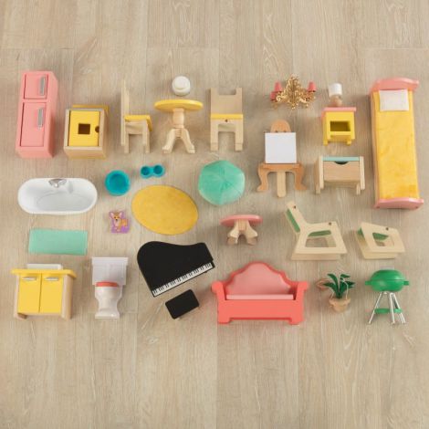 Casuta Papusi Lola Mansion Kidkraft 4 Etaje - imagine 2