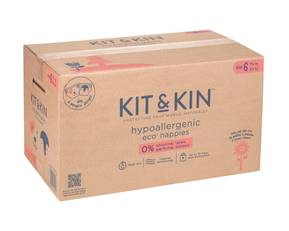 Scutece Hipoalergenice Eco KitKin, 96 buc, M.6 - imagine 4