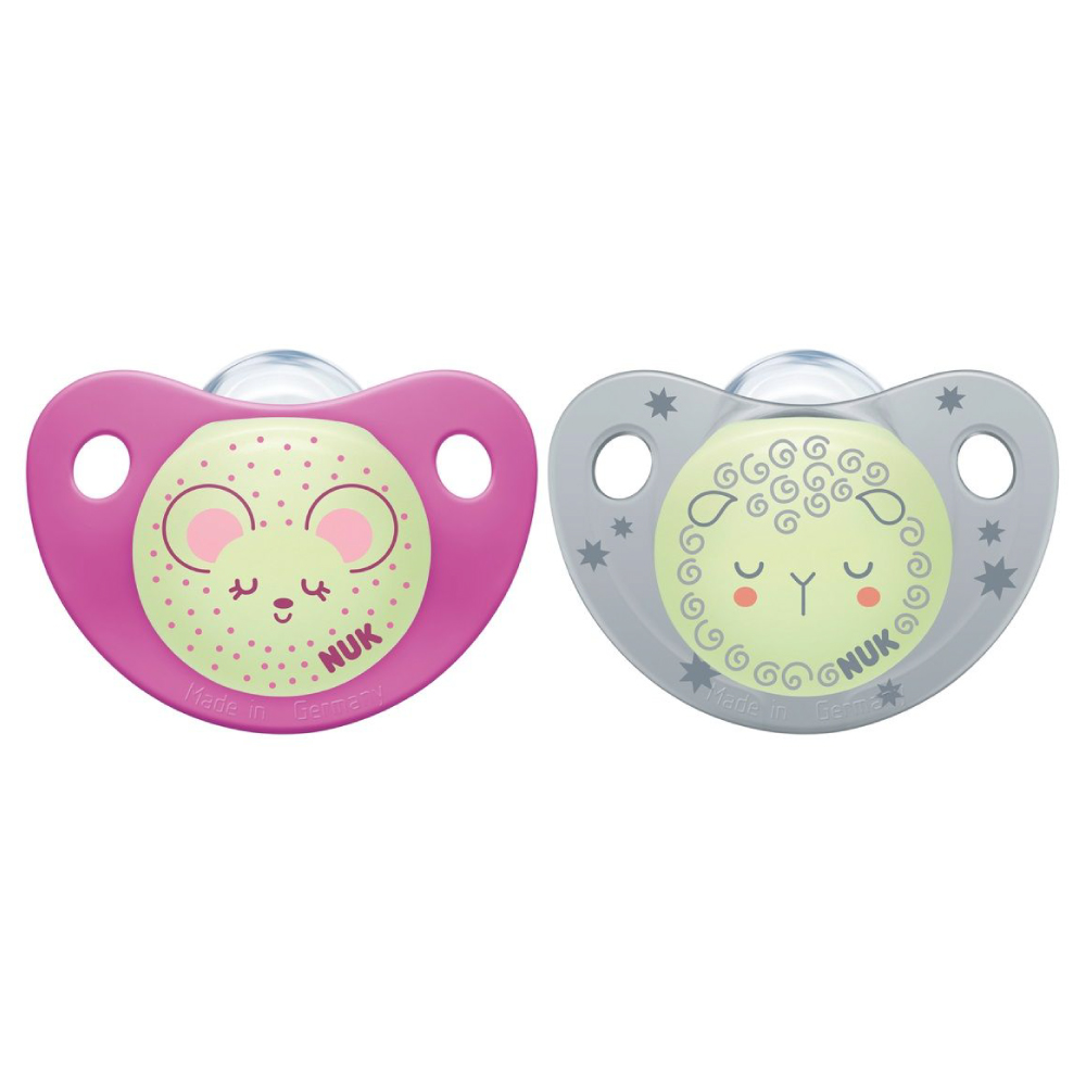 Set 2 Suzete Nuk Night-Day Silicon 6-18 luni - imagine 2