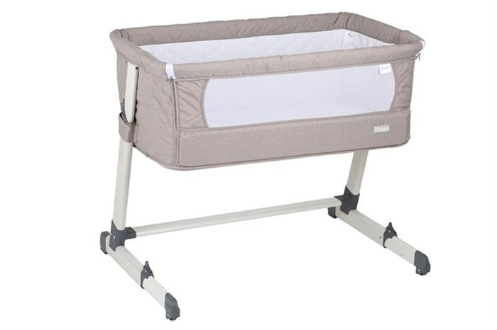 Patut co-sleeper Babygo Beige 2in1 cu saltea - imagine 7