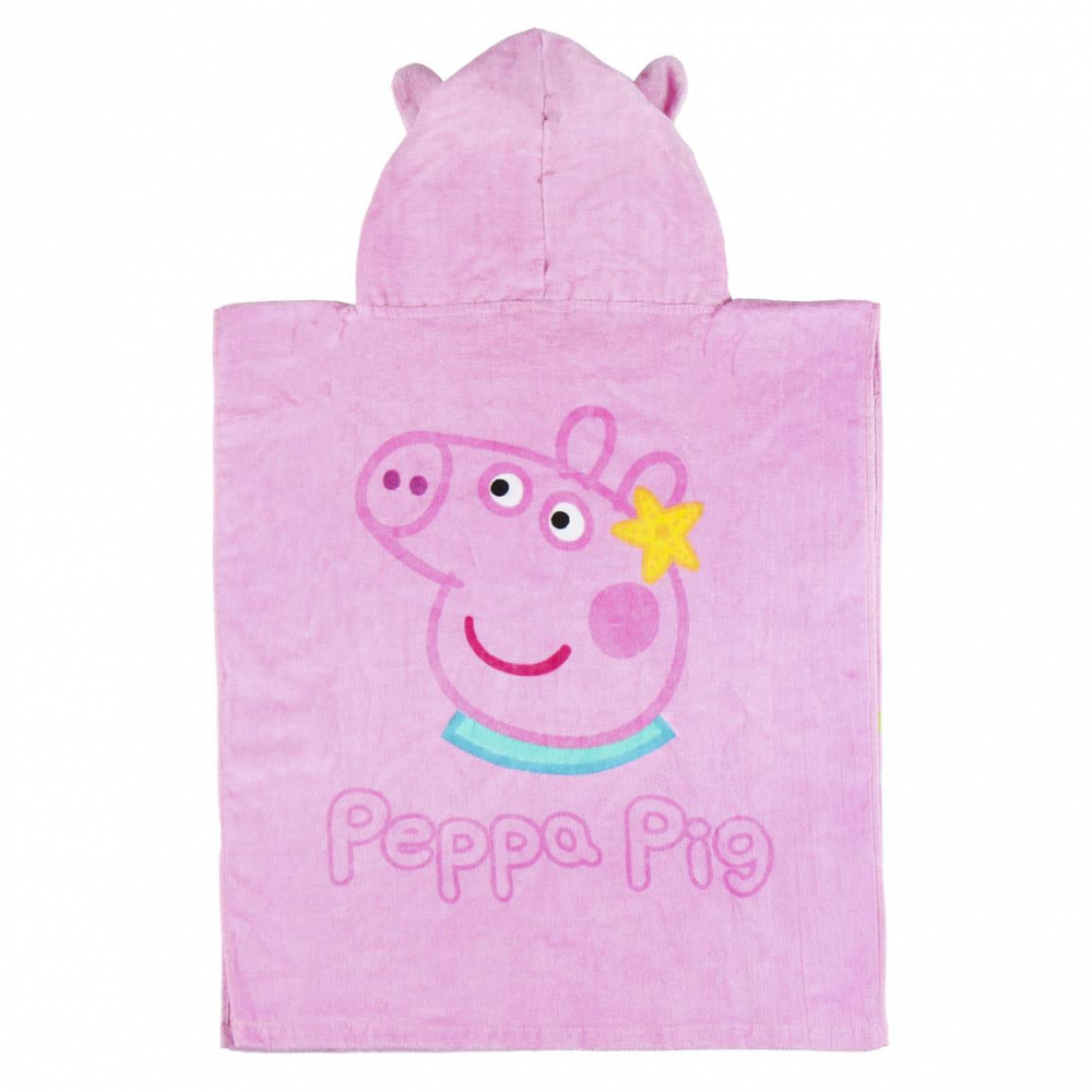 Prosop Poncho Peppa Pig, 100% Bumbac, Cerda