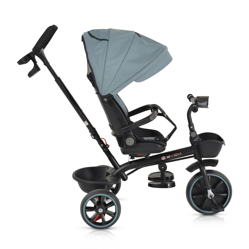 Tricicleta Byox Summer Blue cu Mâner Parental - imagine 4