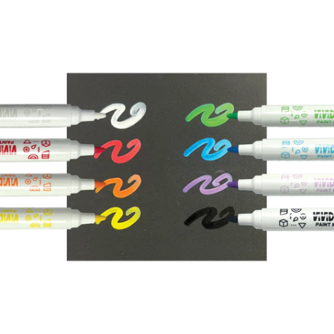 Carioci Vivid Pop! Ooly - 8 Culori Multi-Suprafata - imagine 3