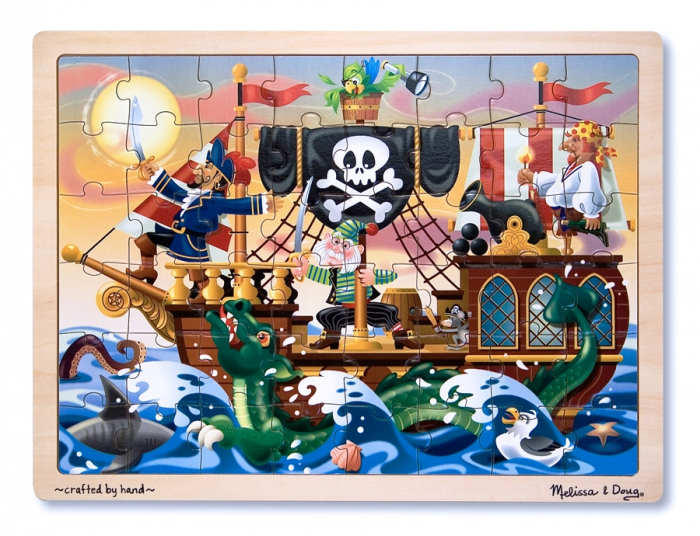 Puzzle Lemn Aventura Piraților Melissa & Doug