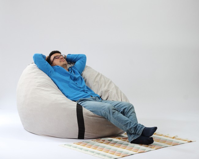 Fotoliu Pufrelax King Size Gri | Relaxare Supremă - imagine 3