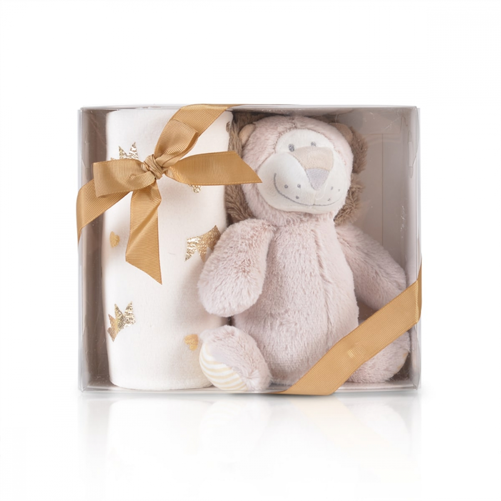 Set Păturică și Jucărie Plus Cangaroo Leu - imagine 2