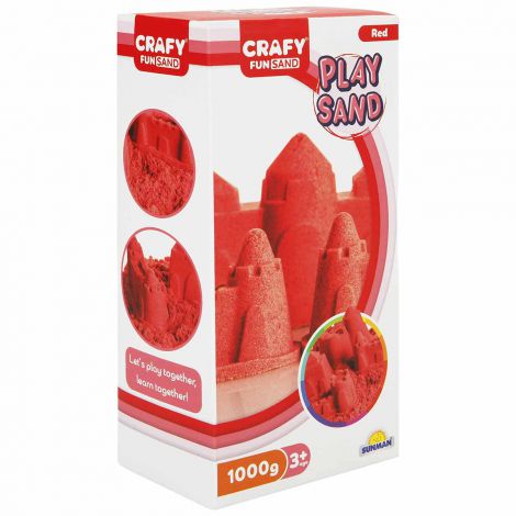 Nisip Kinetic Crafy 1kg Rosu - Joc Creativ