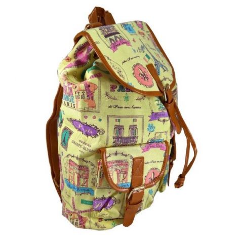 Rucsac Urban Paris Pastel Jaune LaRue - imagine 2