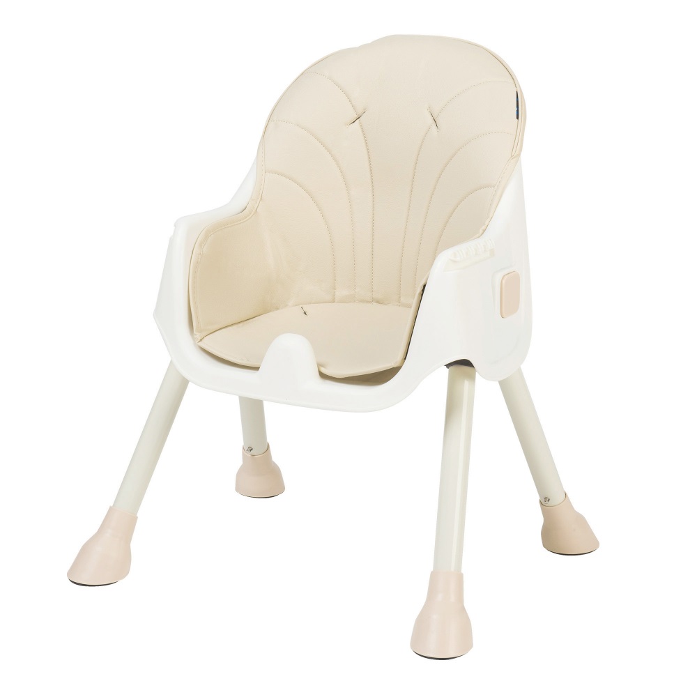 Scaun masa Little Mom 3in1 Funny Cream, cu roti - imagine 6