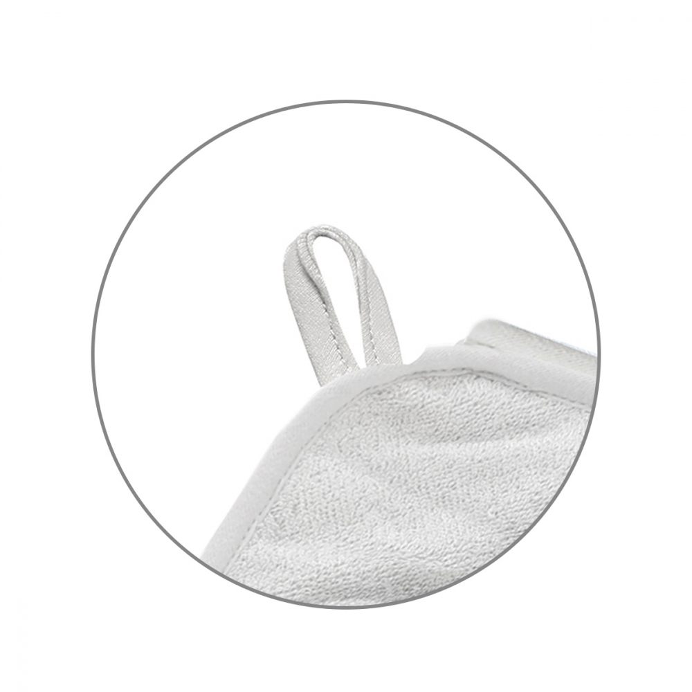 Prosop Baie Bambus cu Gluga Babyono Gri - imagine 2