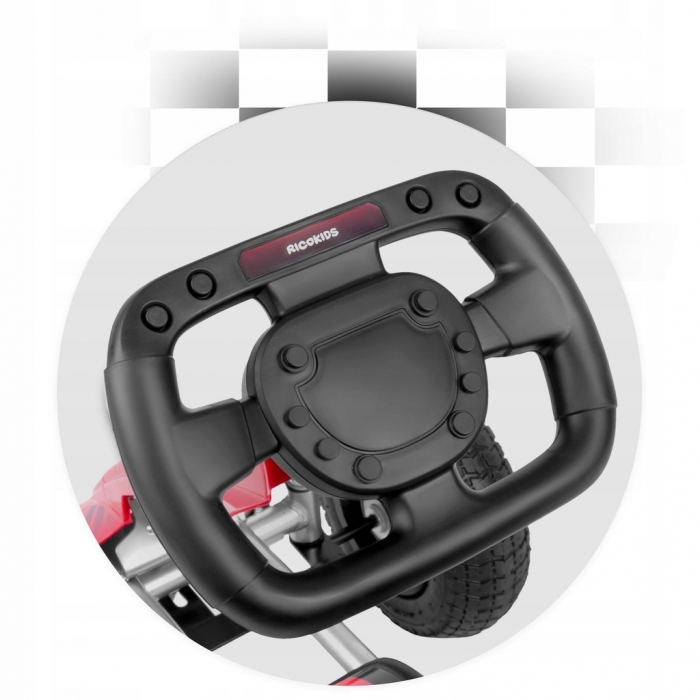 Gokart Ricokids RK-591 Rosu, Pedale si Roti Gonflabile - imagine 6