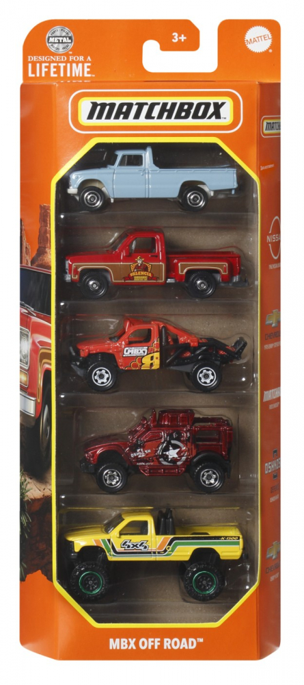 Matchbox Set 5 Masinute Off Road 1:64 Mattel