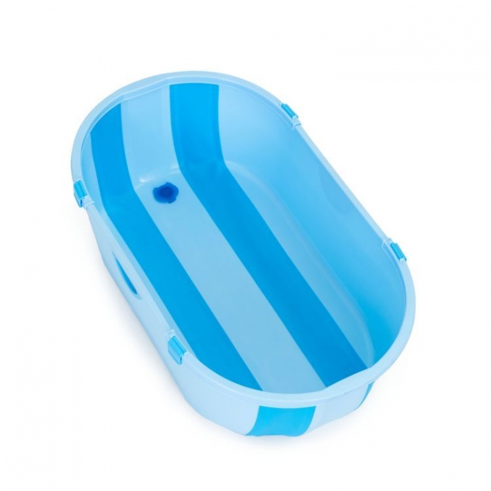 Cadită Baie Ecotoys cu Dop Scurgere Albastru - imagine 4