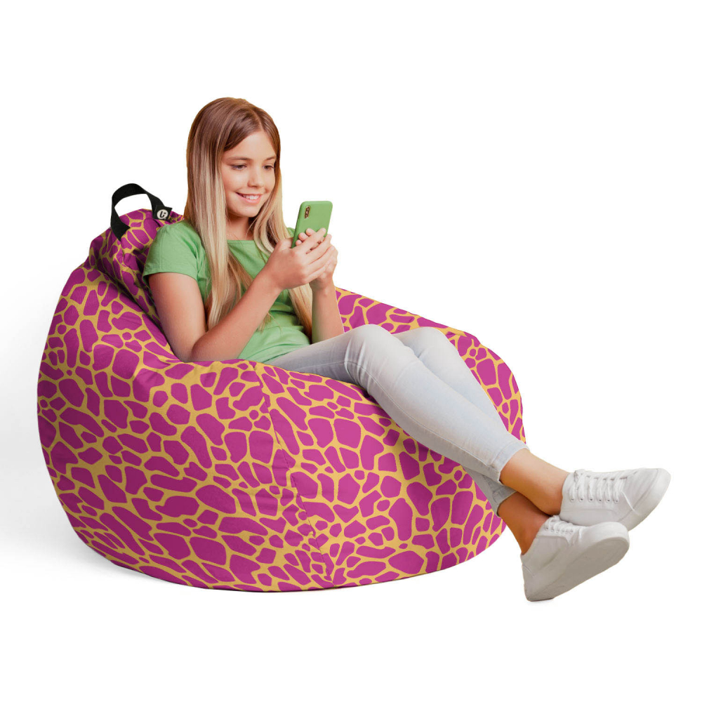 Fotoliu Puf Updeco Giraffe Pink, Relaxare - imagine 4