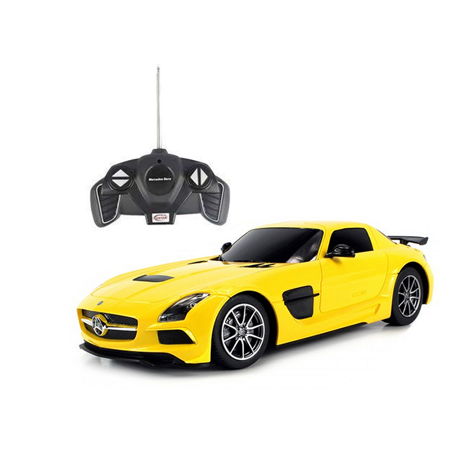 Masinuta Rastar Mercedes-Benz SLS 1:18 Galben