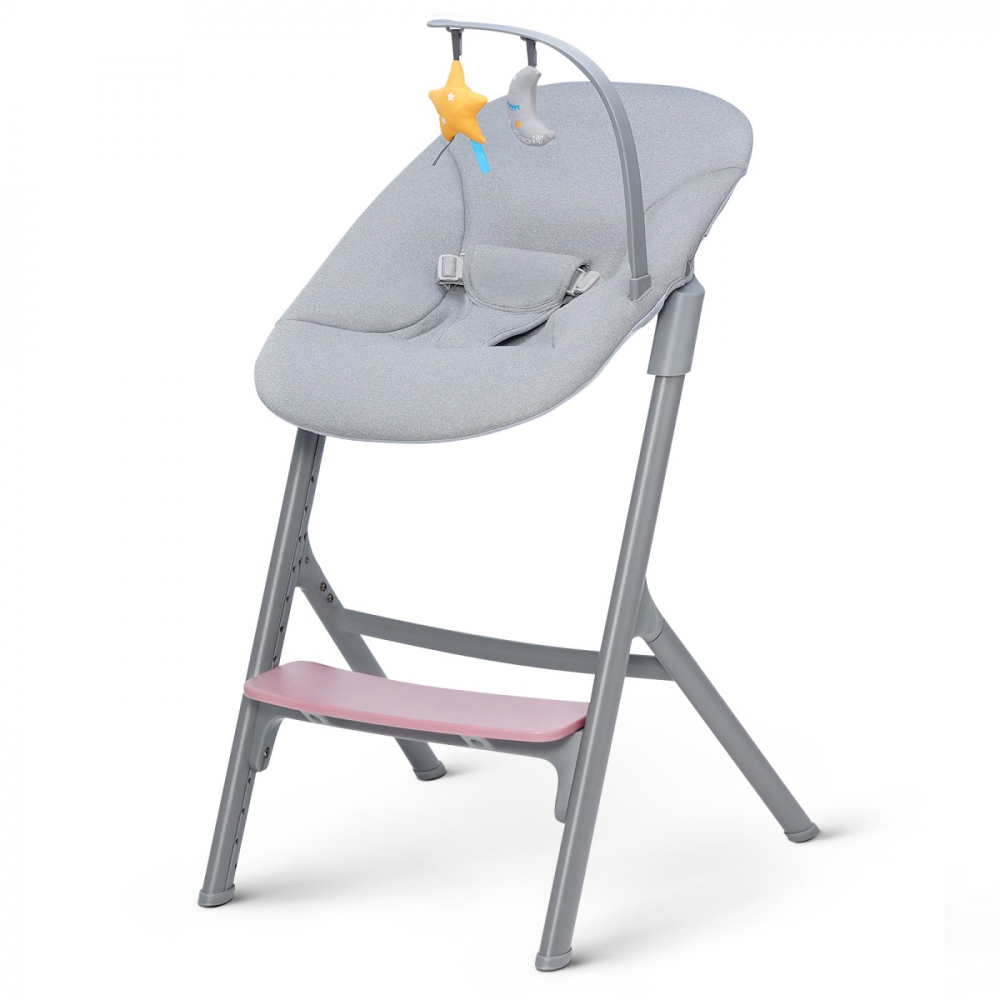 Kinderkraft Livy Pink 4-in-1 High Chair + Swing
