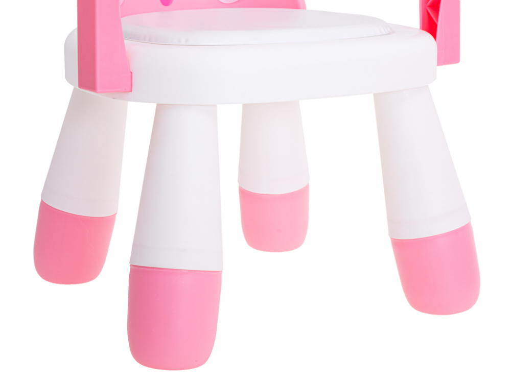 Scaun de masa Ikonka Little Bunny 2in1 Roz - imagine 6