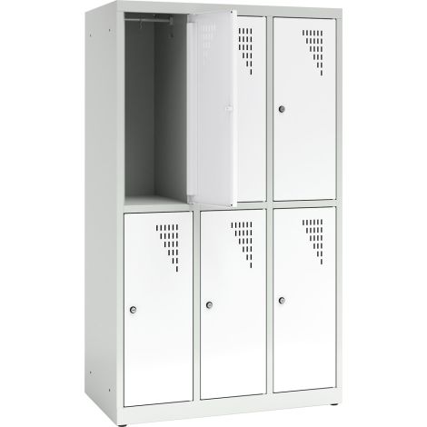 Vestiar 6 Compartimente Moje Bambino - Alb - imagine 2