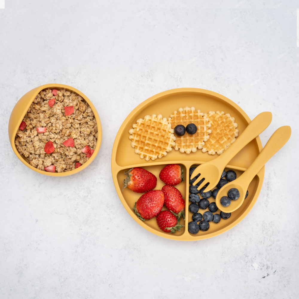 Set Diversificare AppeKids Silicon Basic Honey, 4 Piese