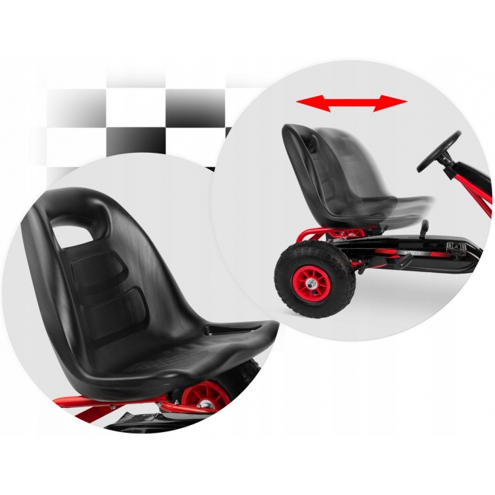 Kart Pedale Ricokids RK590 Rosu pentru Copii - imagine 2