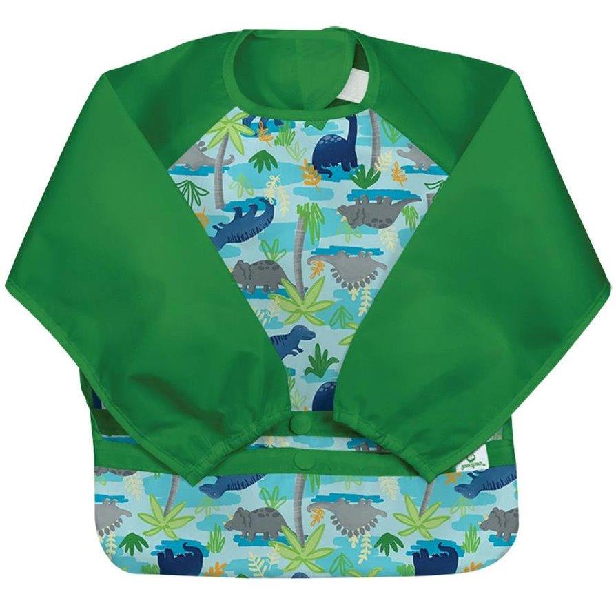 Bavetică Green Sprouts Aqua Dino cu Maneci