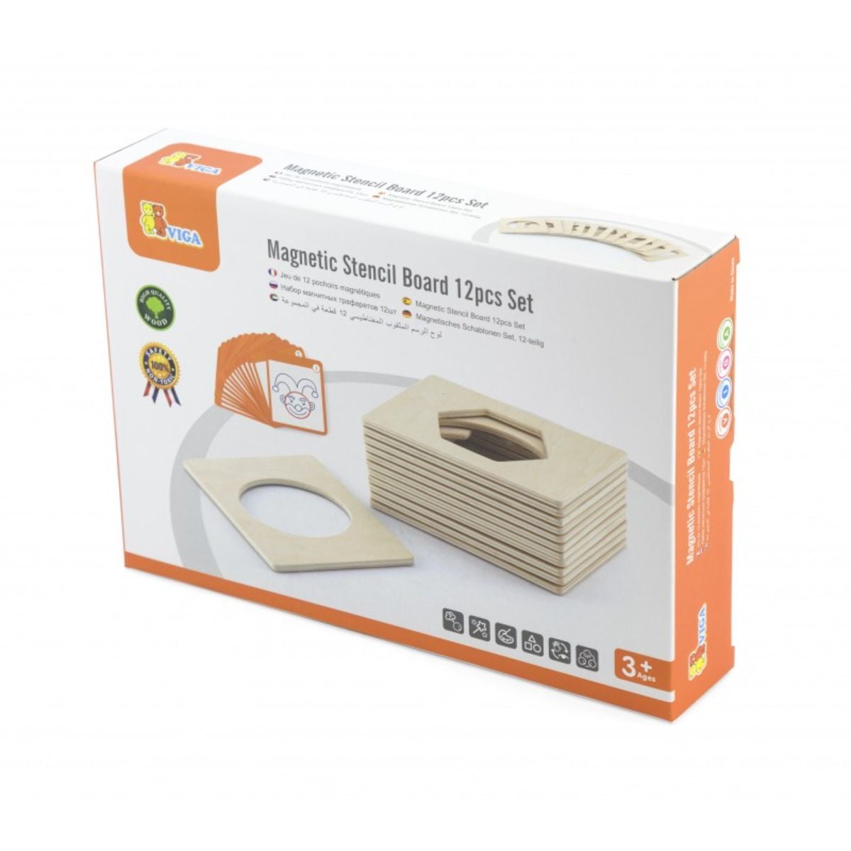 Set sabloane magnetice Viga, 12 buc | Educațional