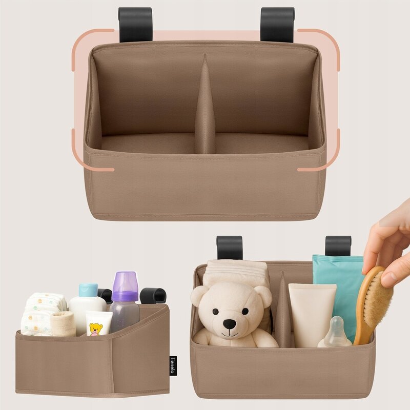 Lionelo Sidepocket S Organizator Multifuncțional Bej - imagine 5
